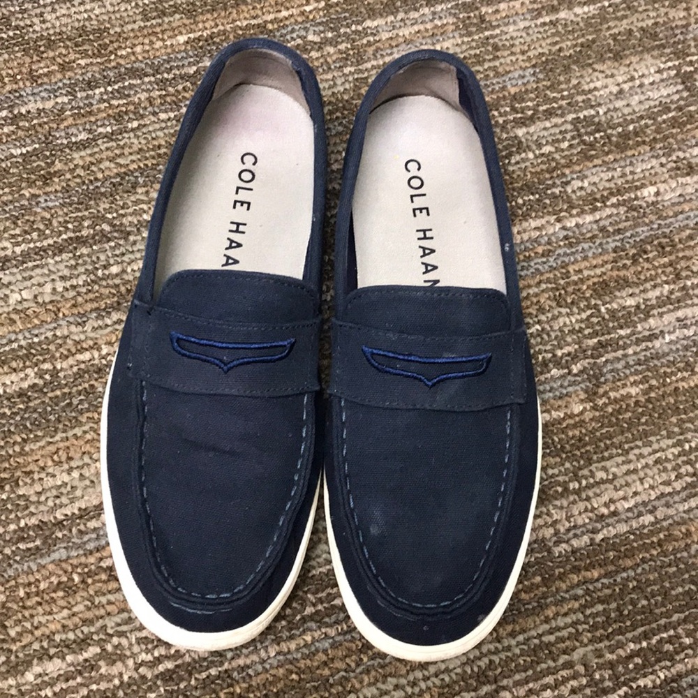 Canvas Loafers/boat shoes navy blue